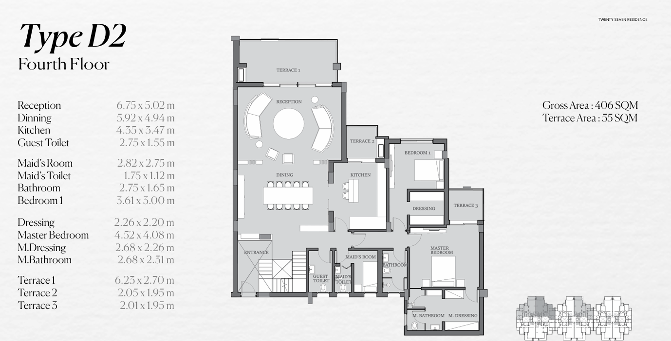 Floor plan for duplex at 27 Residence