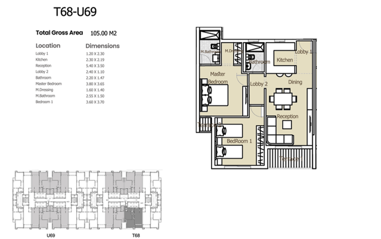 Floor plan for apartment at Azad Views