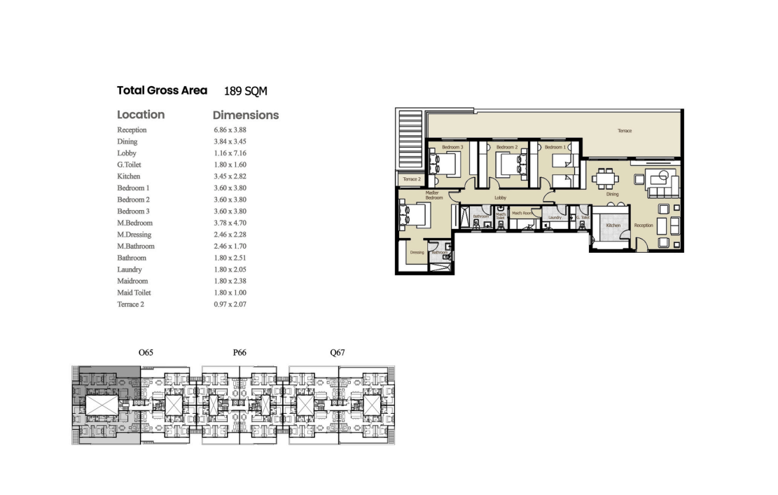 Floor plan for apartment at Azad Views