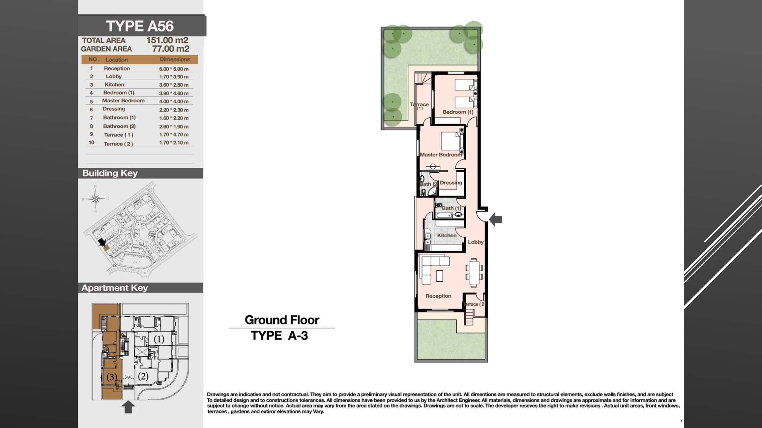 Floor plan for apartment at Diar II