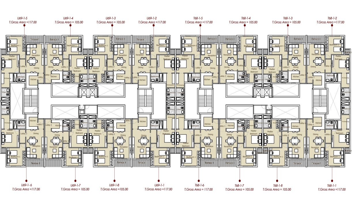 Floor plan for apartment at Azad Views