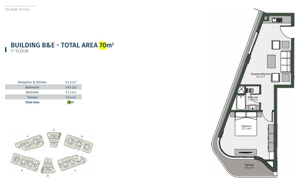 Floor plan for apartment at Bloomfields