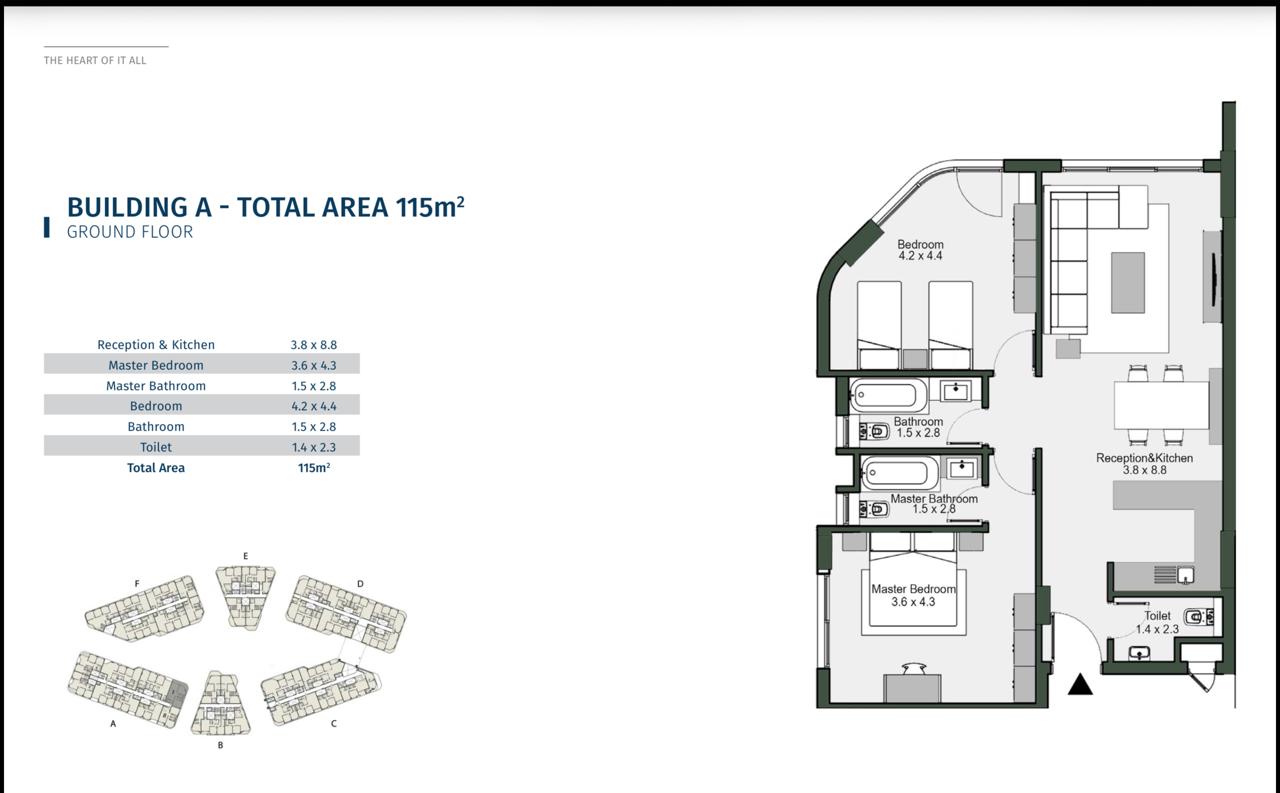 Floor plan for apartment at Bloomfields