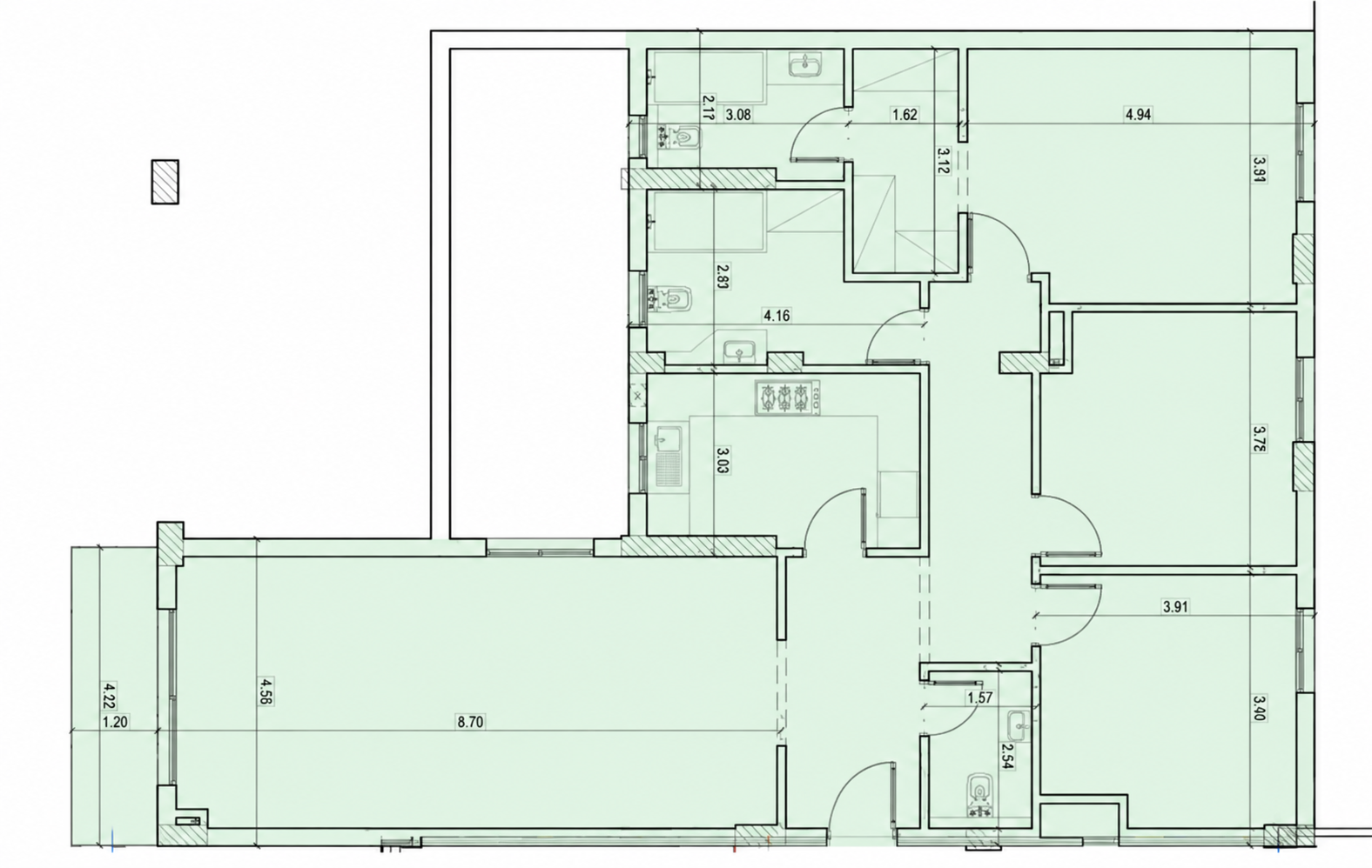 Floor plan for apartment at Bloomfields