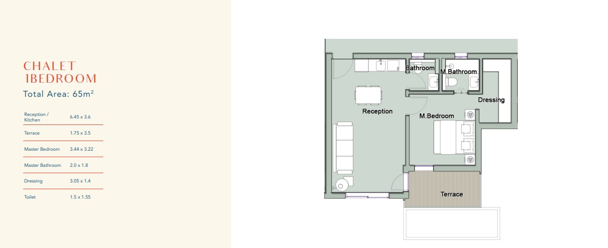 Floor plan for chalet at Elva - Il Monte Galala