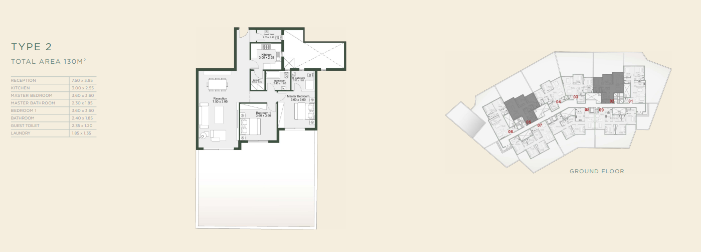 Floor plan for apartment at Bloomfields