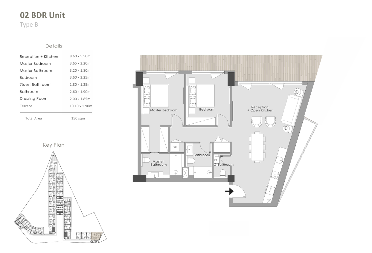 Floor plan for apartment at Il Monte Galala