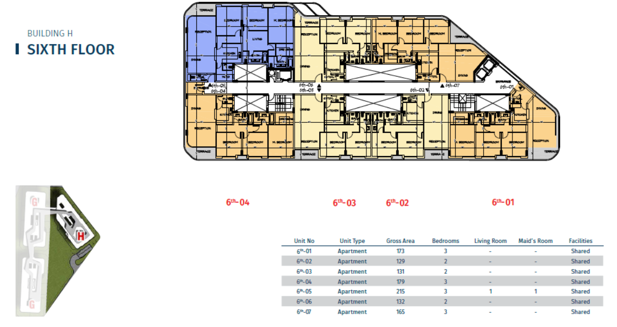 Floor plan for apartment at Bloomfields