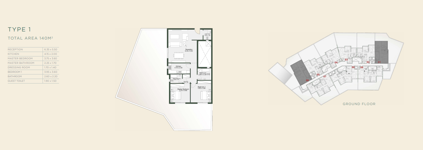 Floor plan for apartment at Bloomfields
