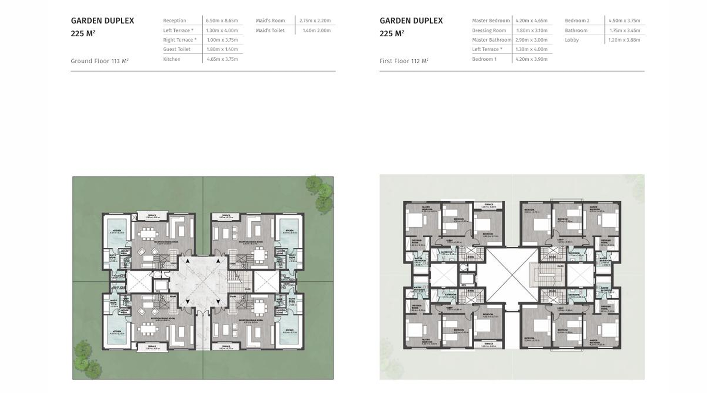 Floor plan for duplex at Bloomfields