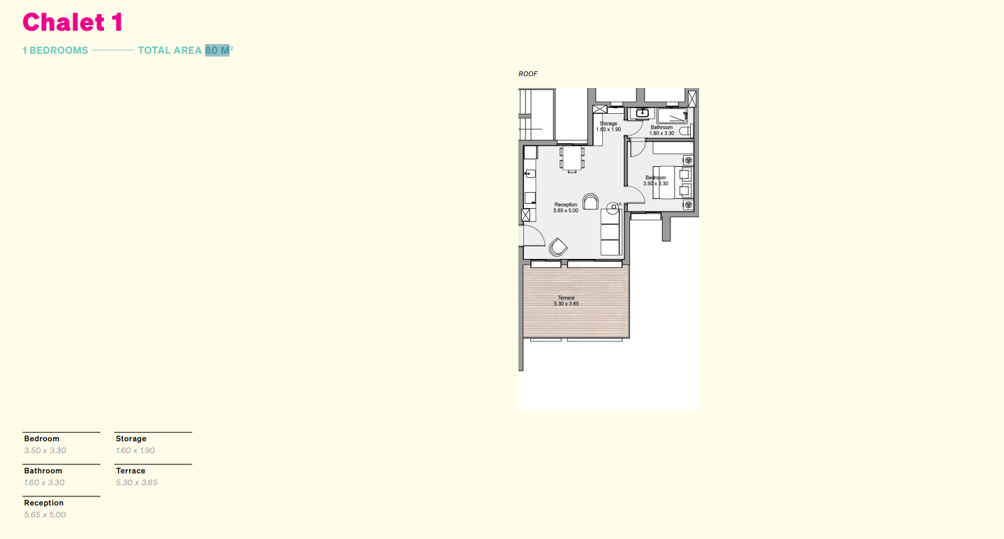Floor plan for chalet at Saltshore - Salt