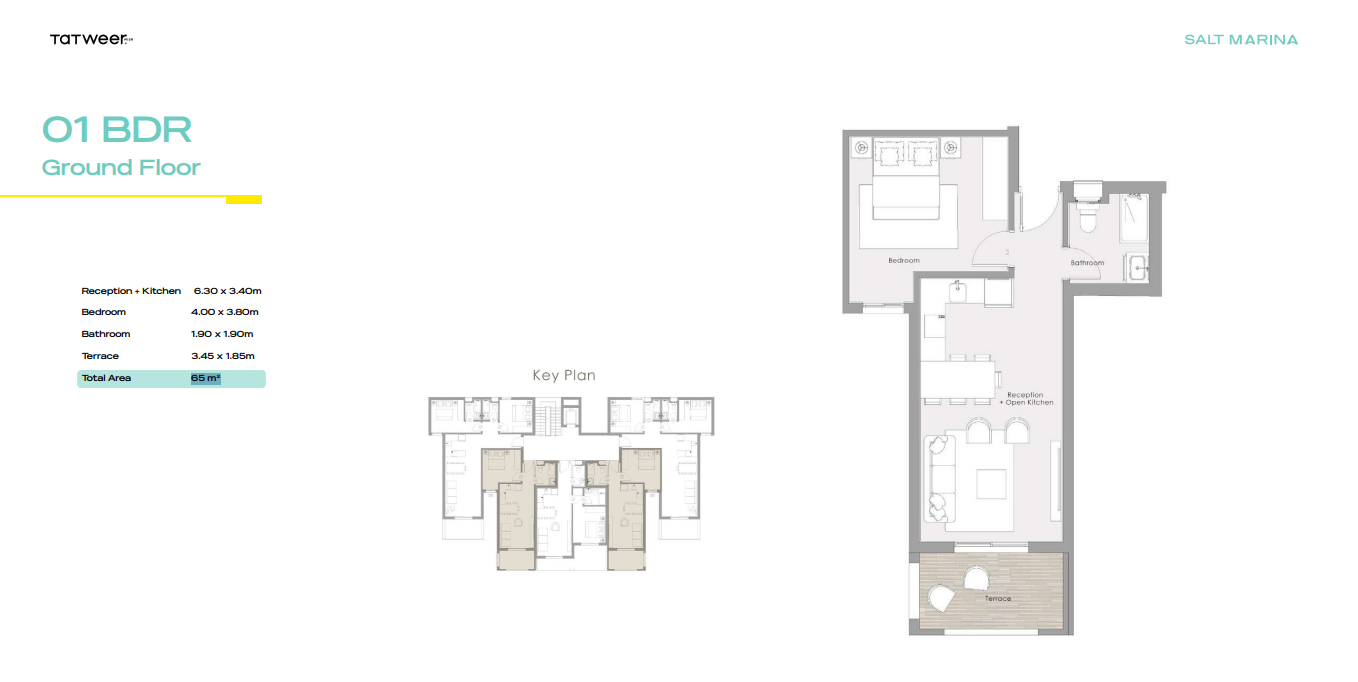 Floor plan for chalet at Salt Marina