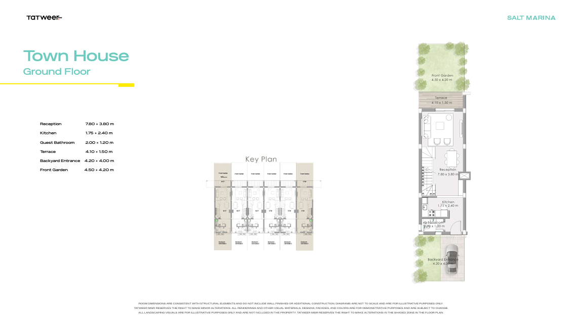 Floor plan for townhouse at Salt Marina