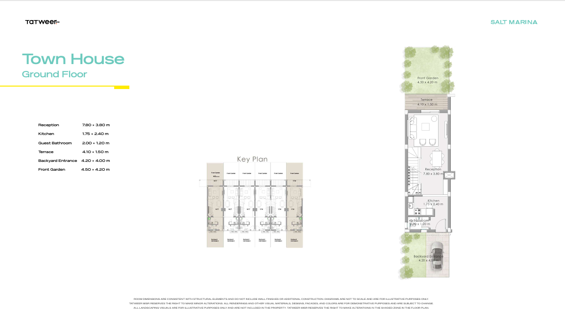 Floor plan for townhouse at Salt Marina