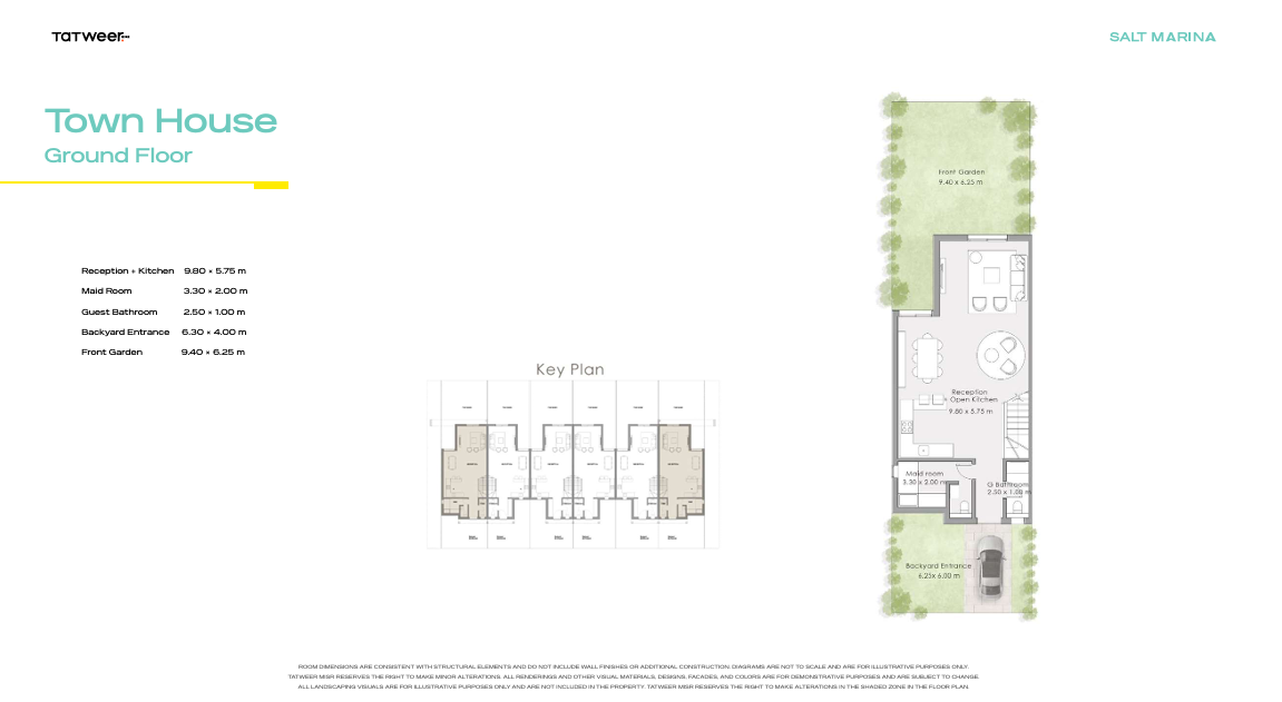 Floor plan for townhouse at Salt Marina