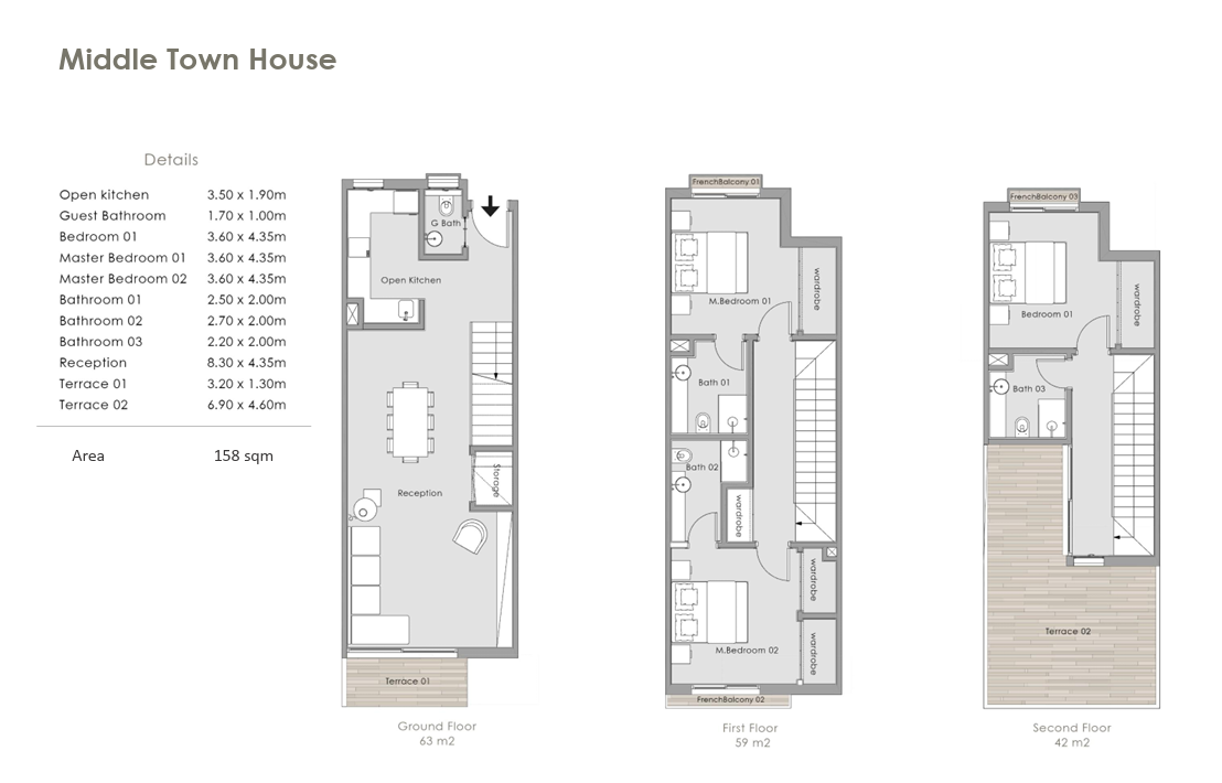 Floor plan for townhouse at Scenes