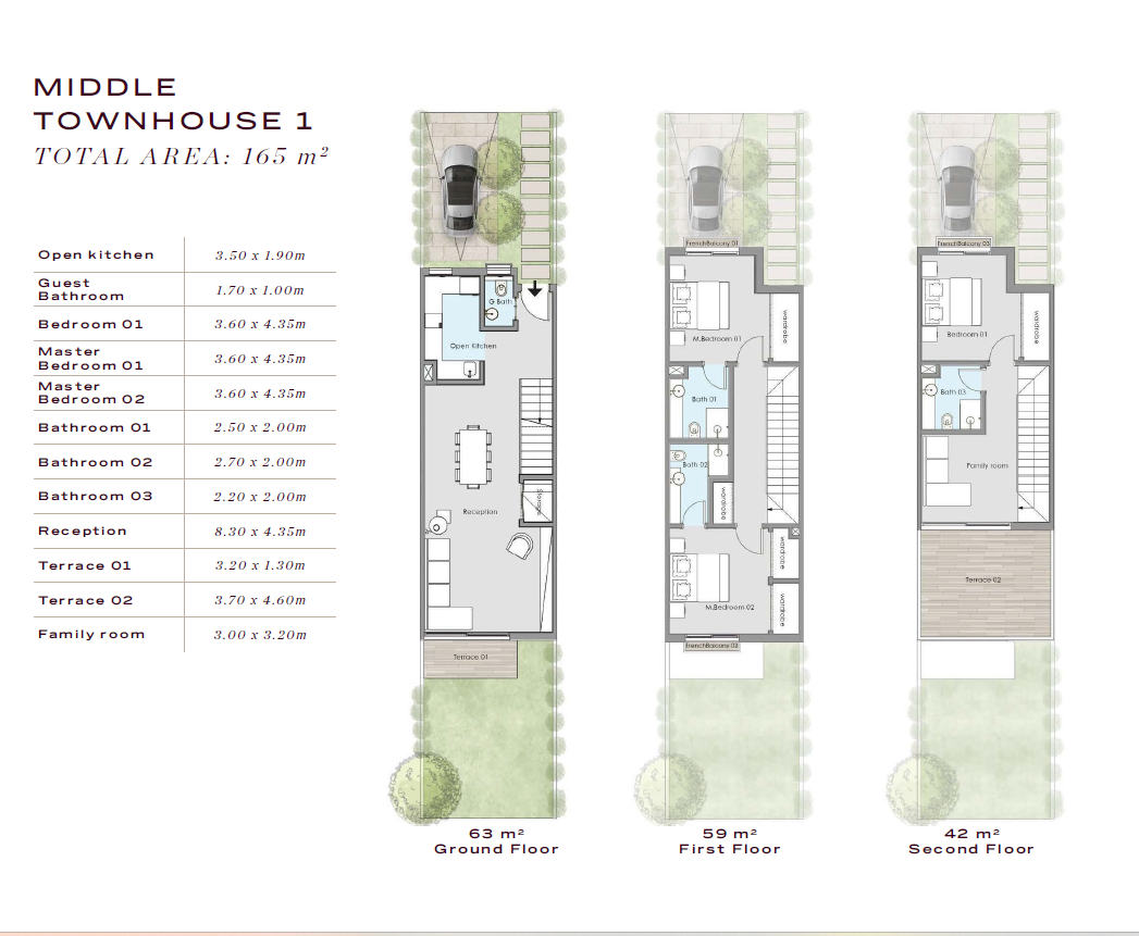 Floor plan for townhouse at Scenes