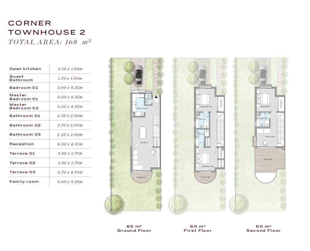 Floor plan for townhouse at Scenes