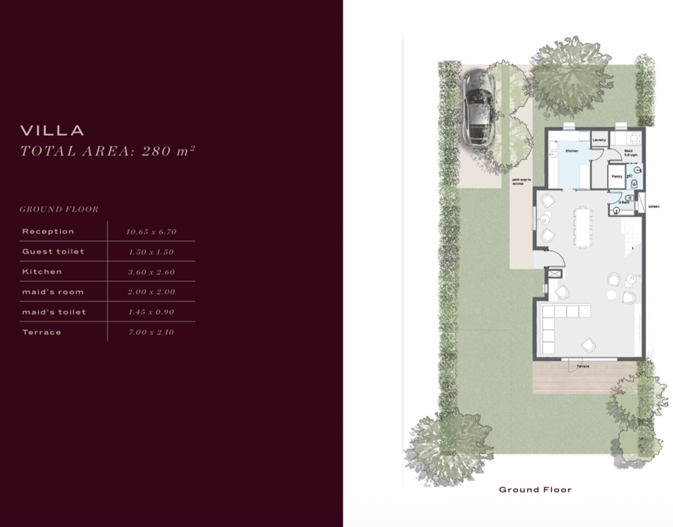 Floor plan for villa at Scenes