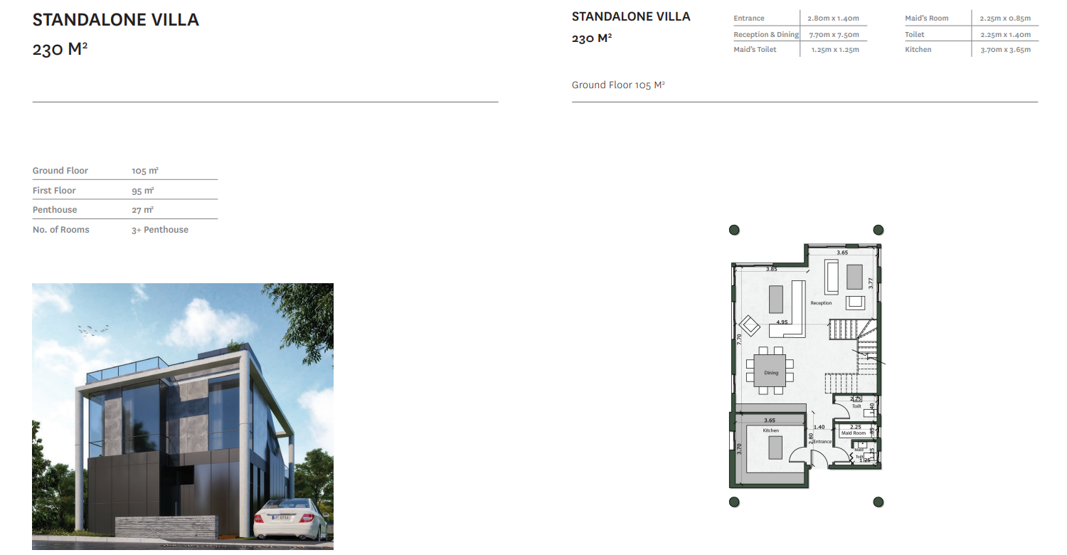 Floor plan for villa at Bloomfields