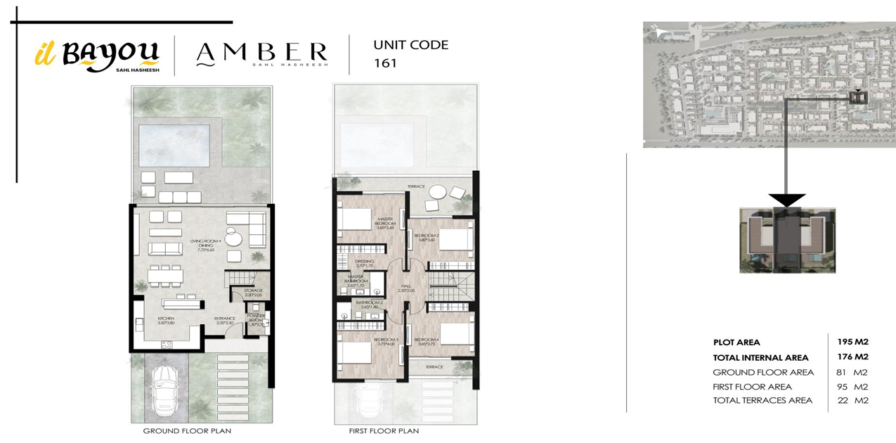 Floor plan for townhouse at Il Bayou
