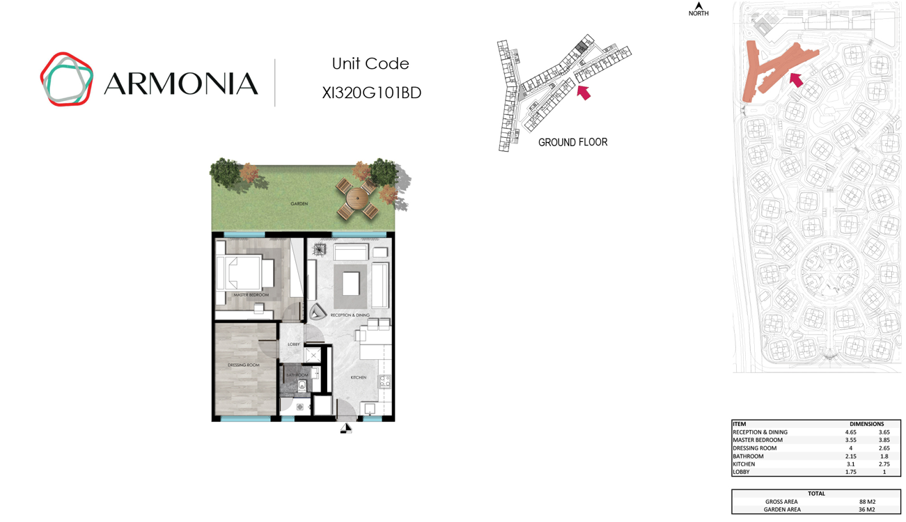 Floor plan for apartment at Armonia