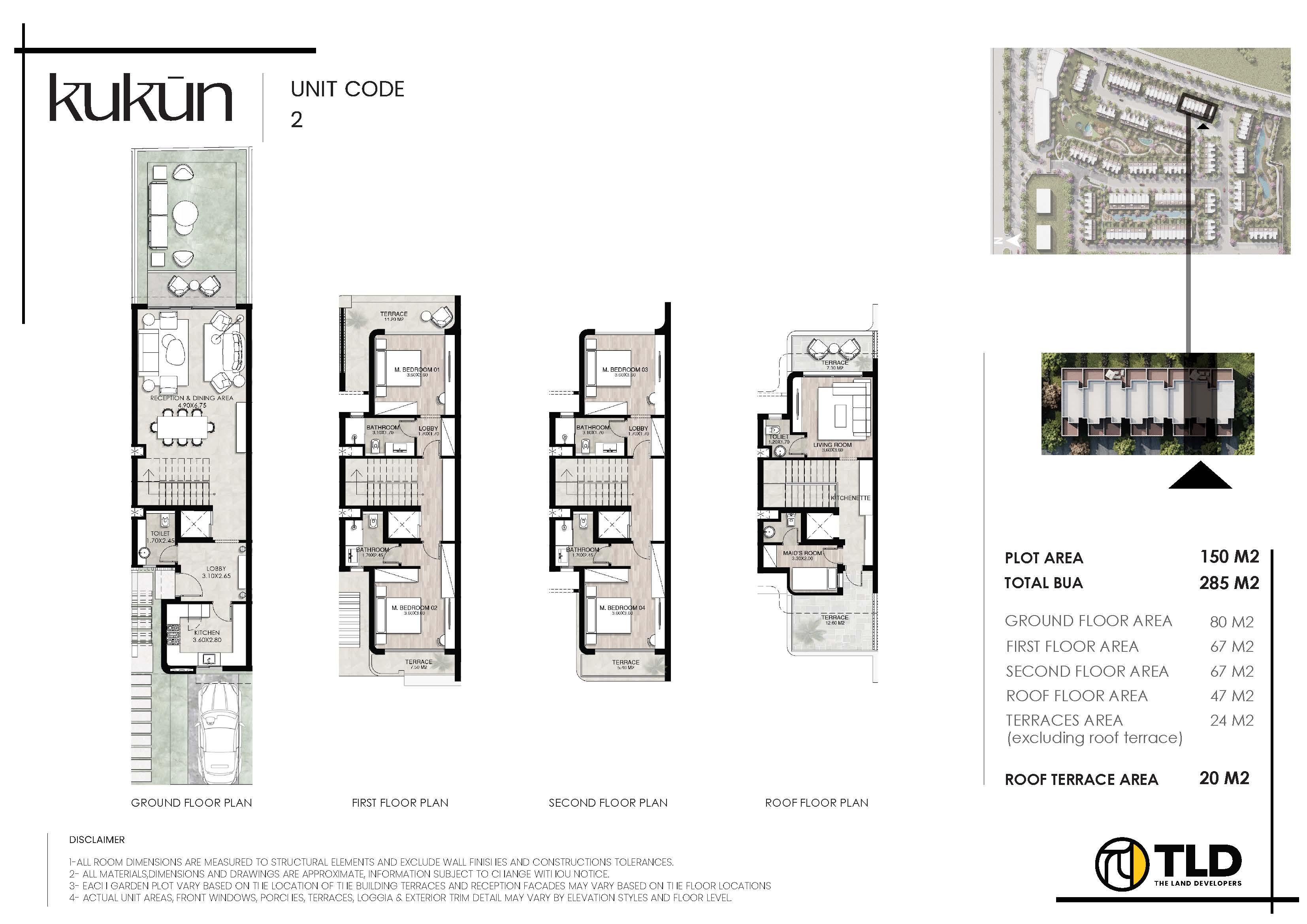 Floor plan for townhouse at Kukun
