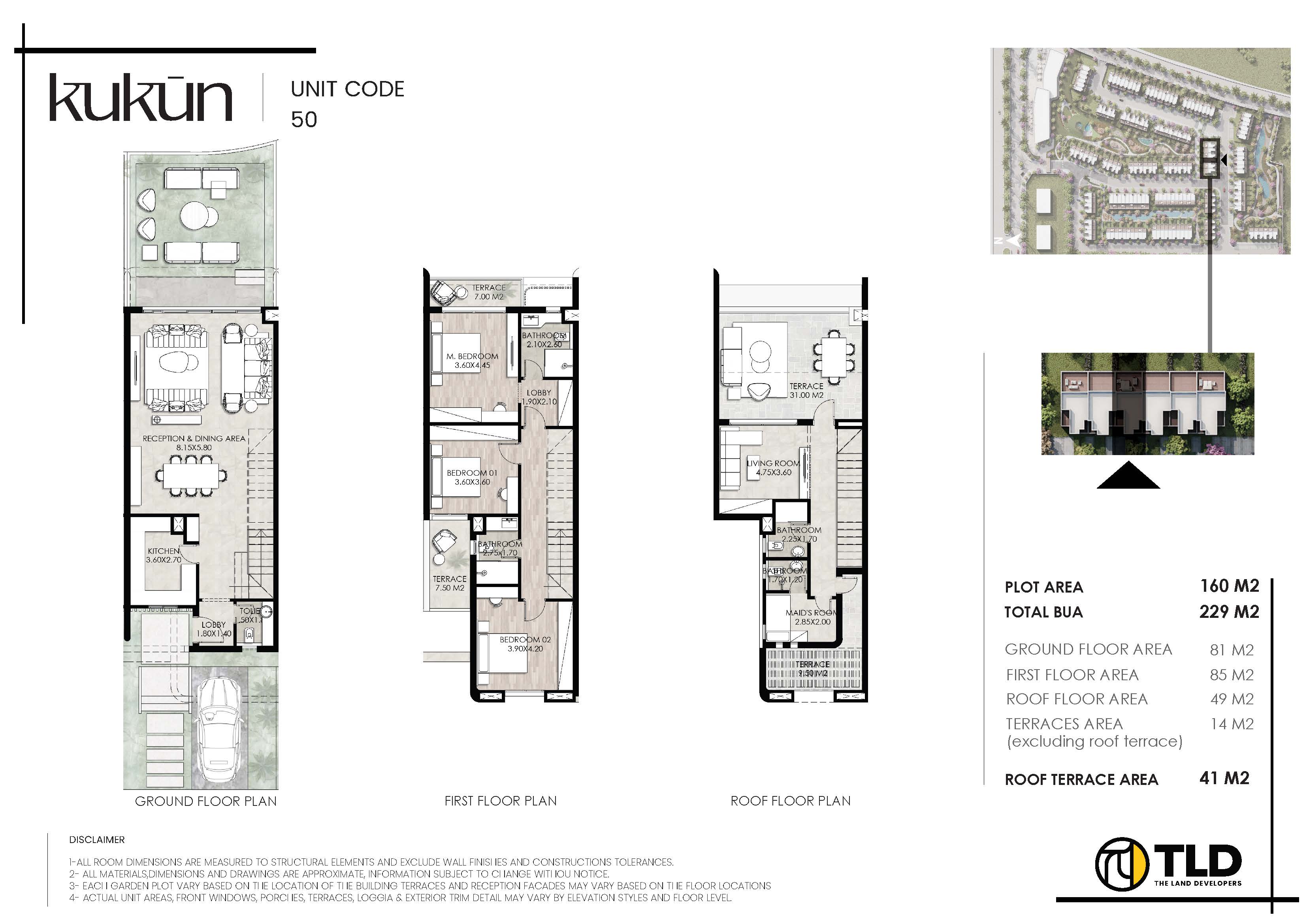 Floor plan for townhouse at Kukun