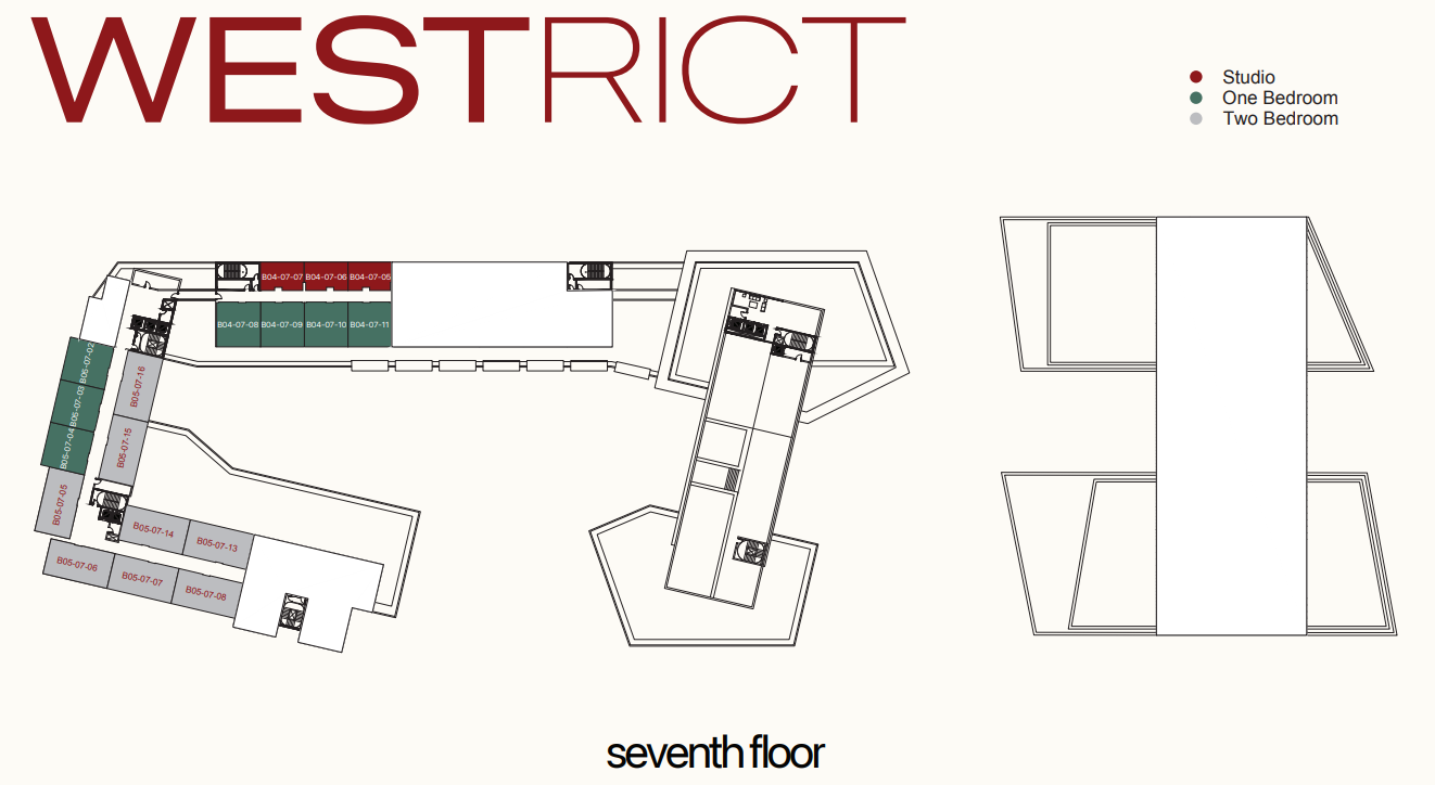 Floor plan for apartment at WESTRICT