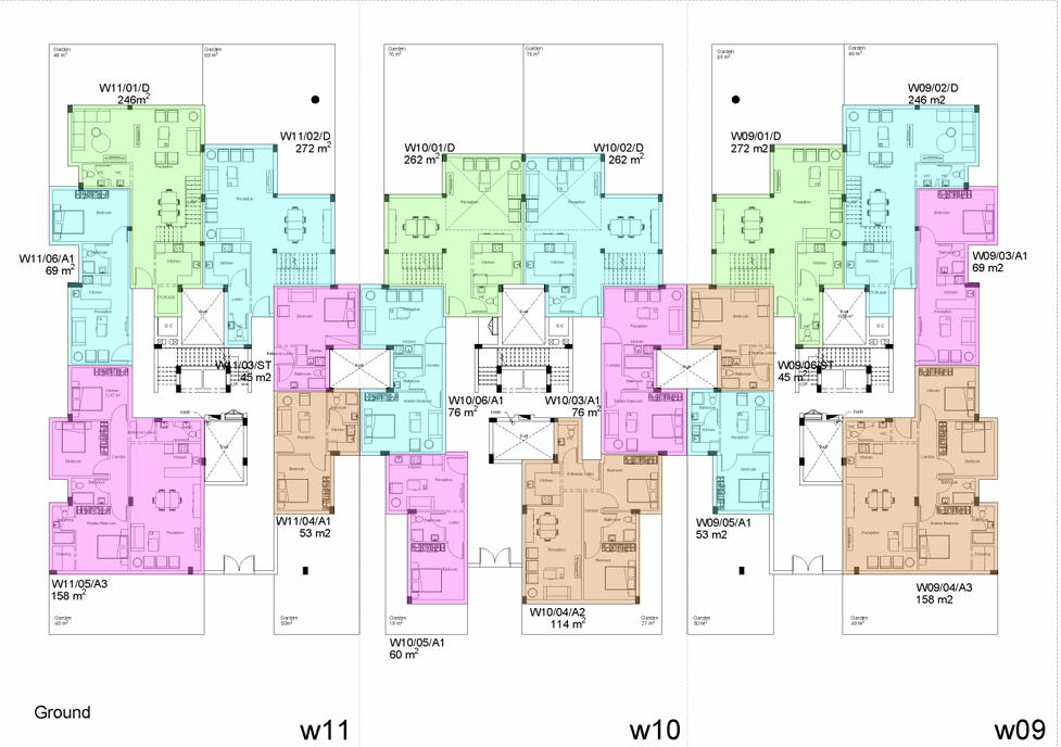 Floor plan for studio at White Residence