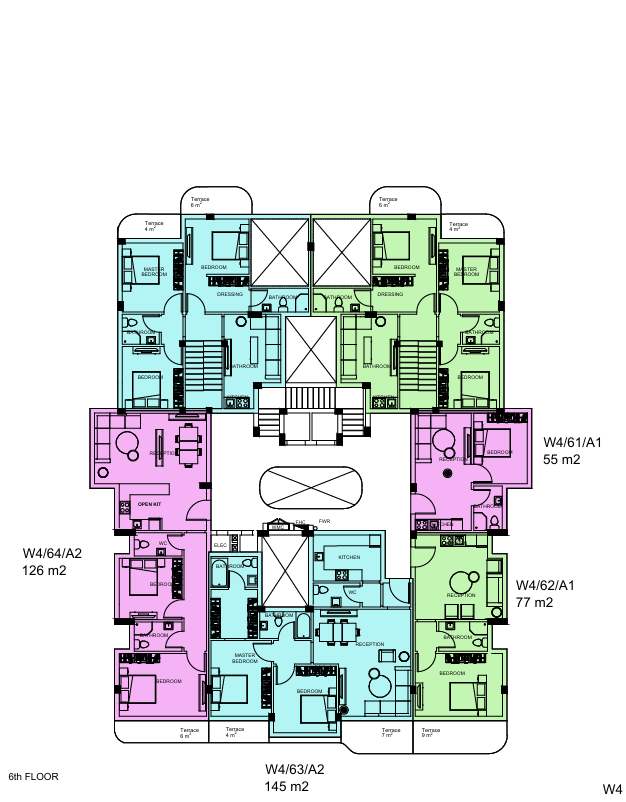 Floor plan for apartment at White Residence