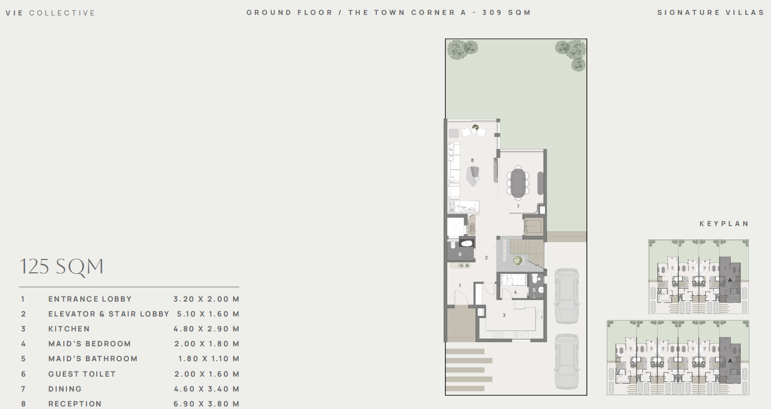 Floor plan for townhouse at Vie Collective