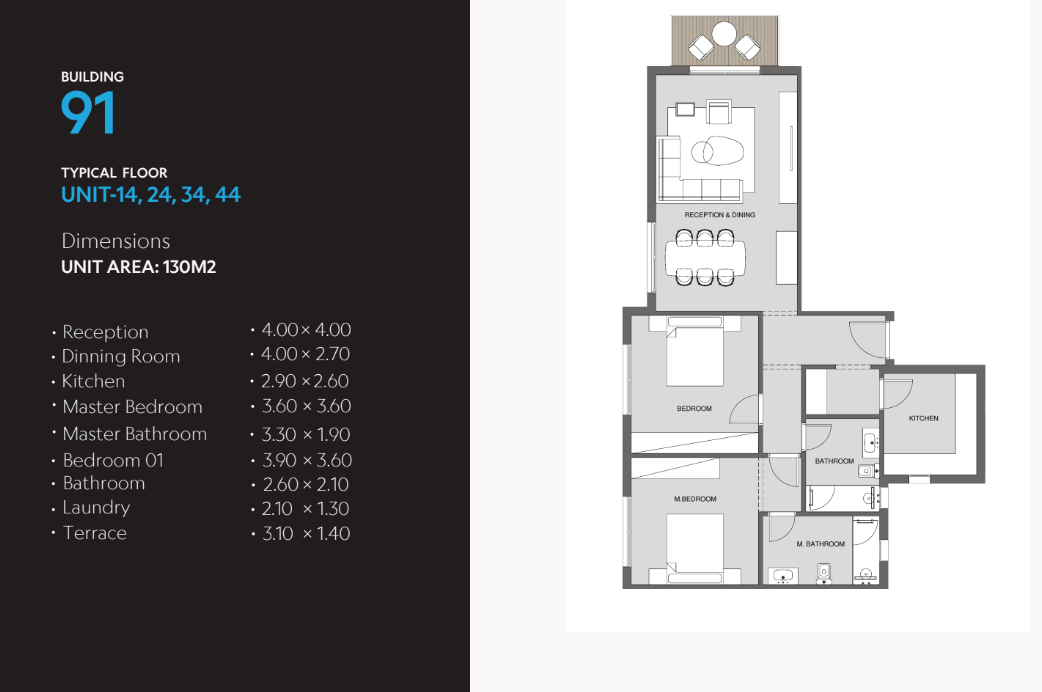 Floor plan for apartment at Neo Lakes