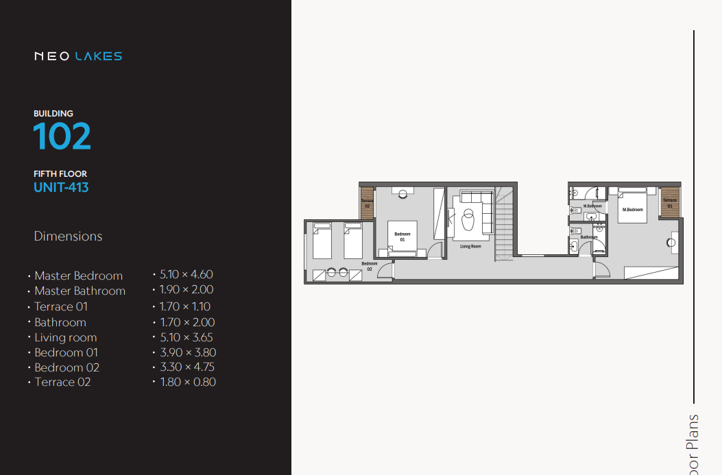 Floor plan for duplex at Neo Lakes