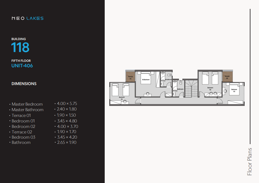 Floor plan for duplex at Neo Lakes