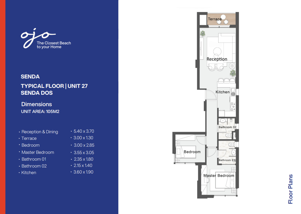 Floor plan for chalet at Ojo Murano