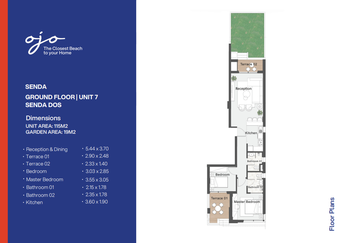 Floor plan for chalet at Ojo Murano