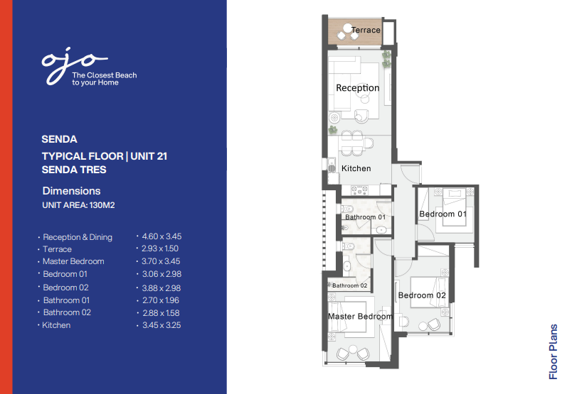 Floor plan for chalet at Ojo Murano