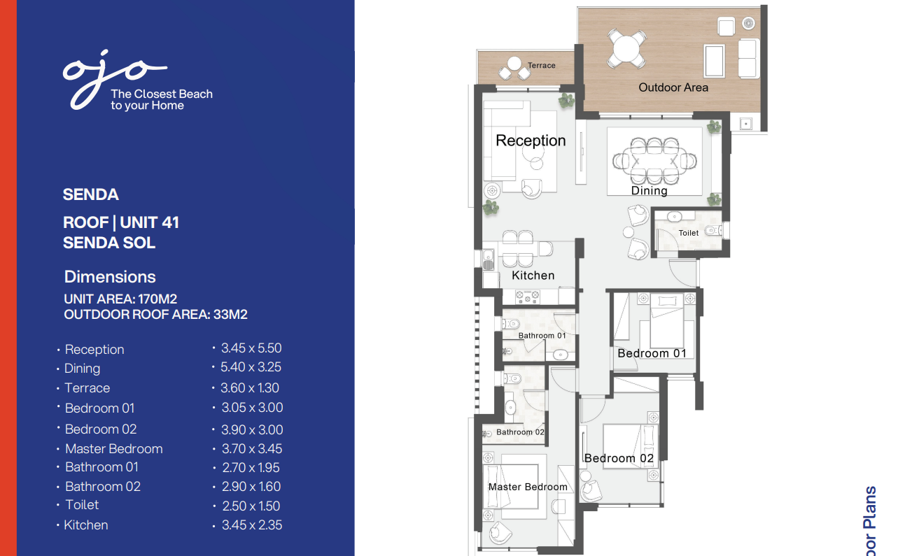 Floor plan for chalet at Ojo Murano