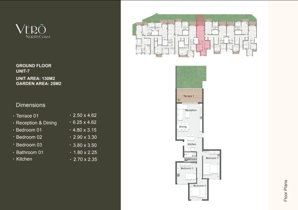 Floor plan for apartment at Vero