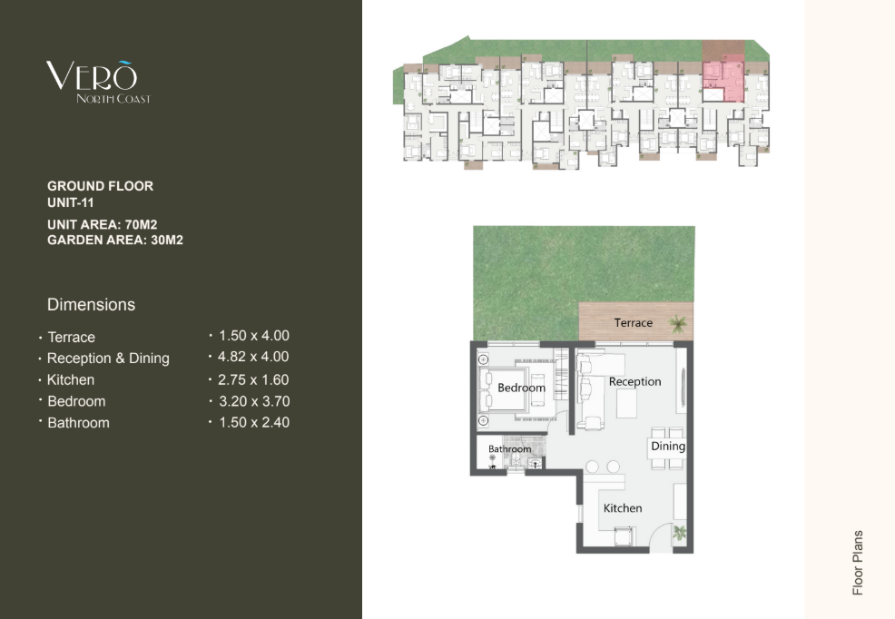 Floor plan for apartment at Vero