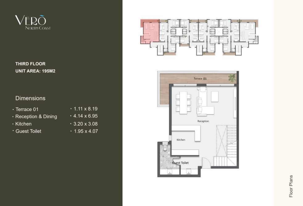Floor plan for duplex at Vero