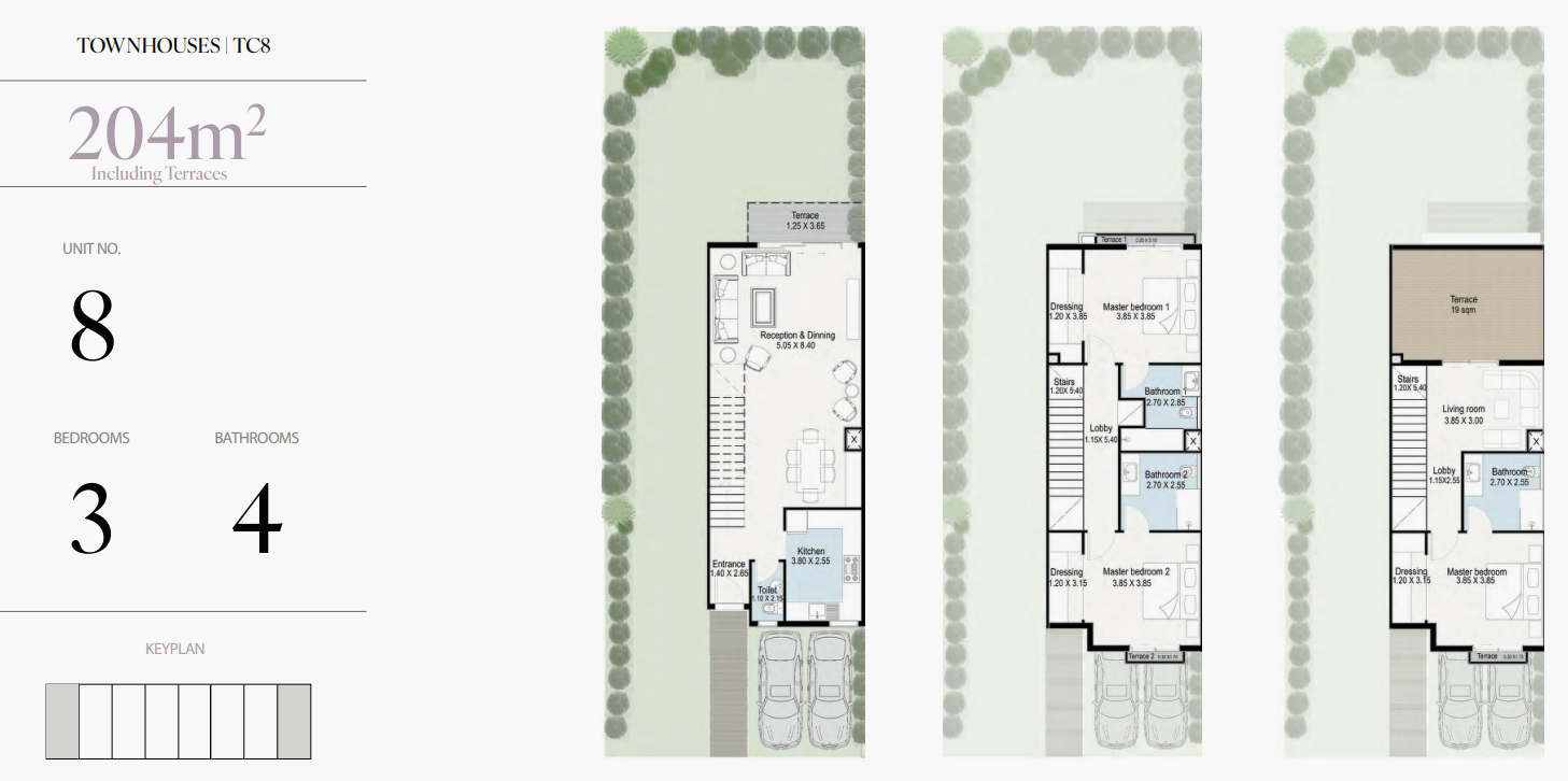 Floor plan for townhouse at Acasa Alma