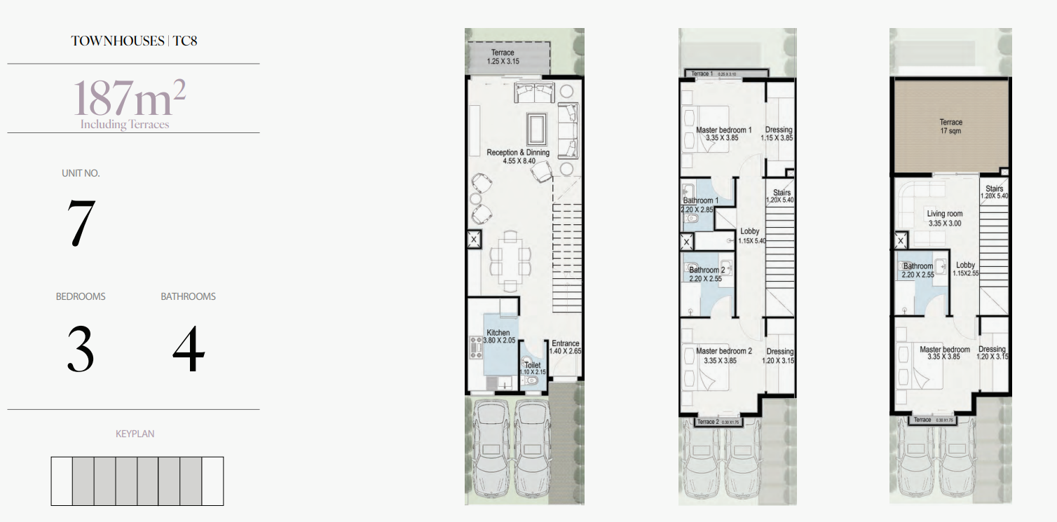 Floor plan for townhouse at Acasa Alma