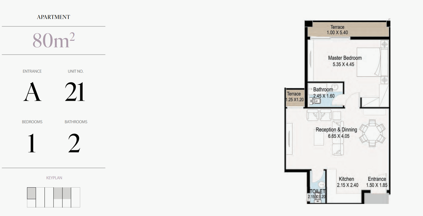 Floor plan for apartment at Acasa Alma
