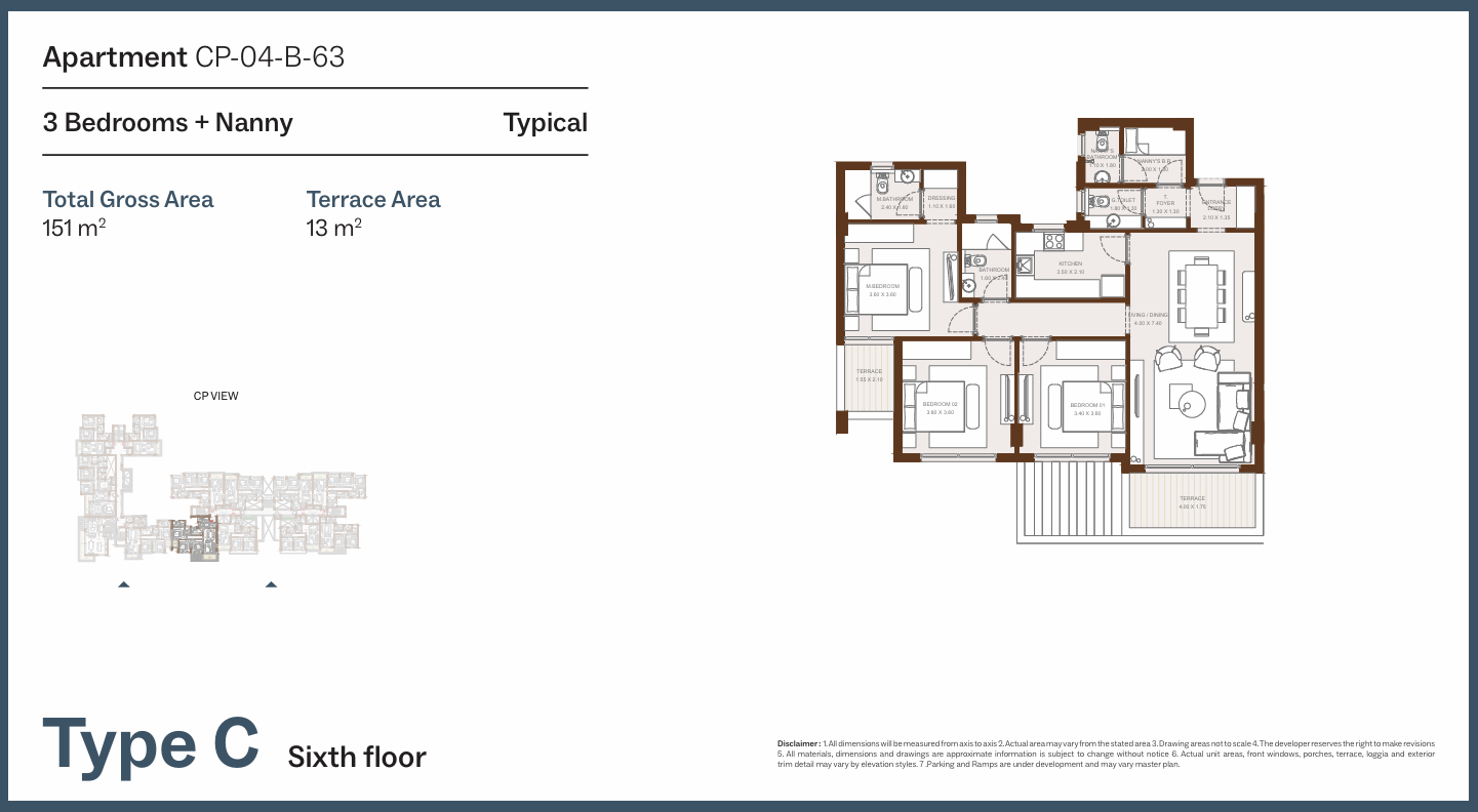 Floor plan for apartment at Grounds