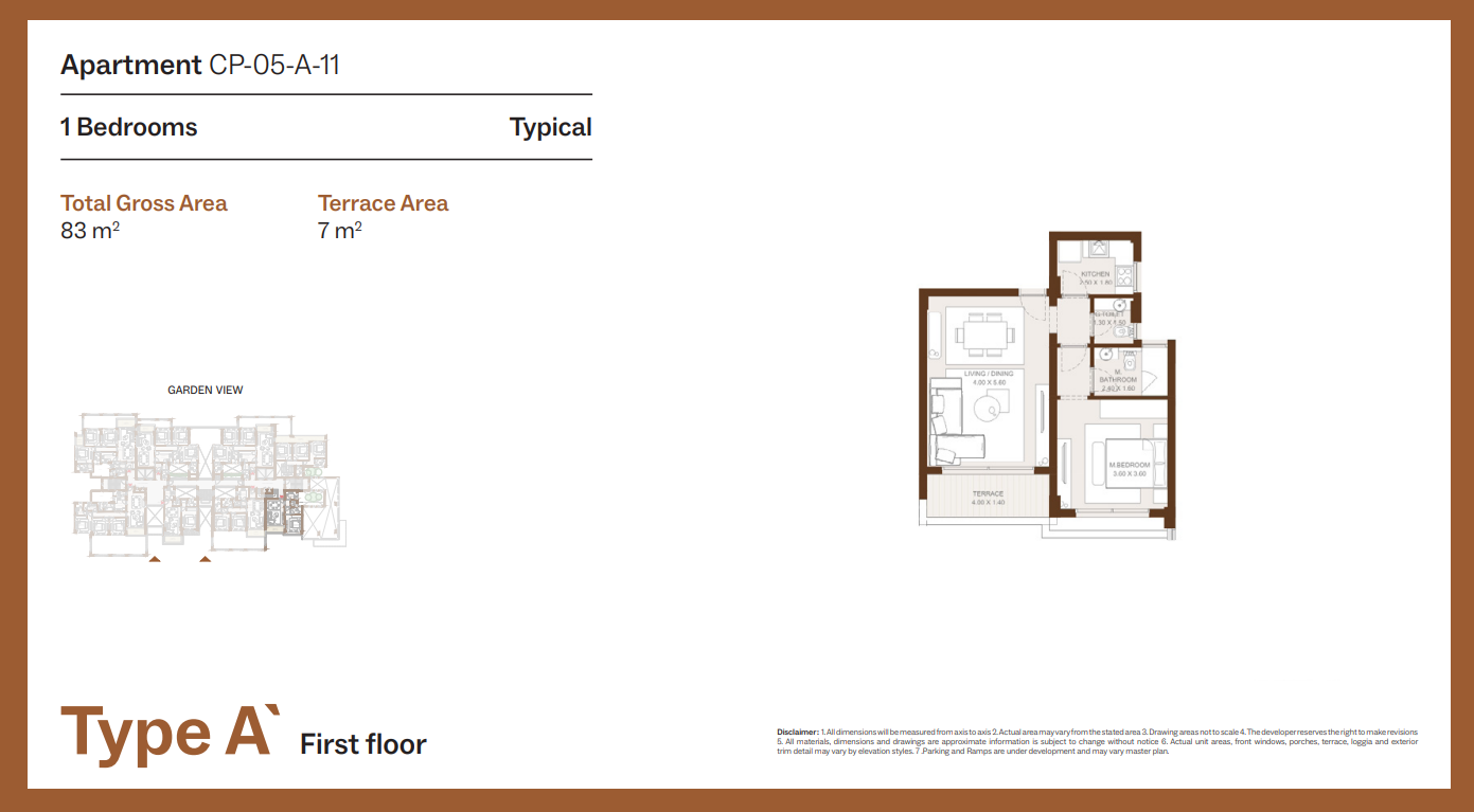 Floor plan for apartment at Grounds