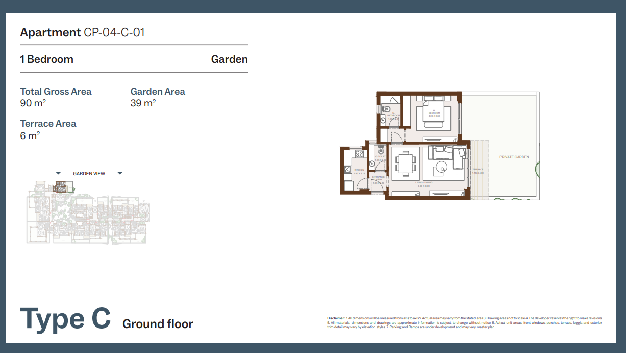 Floor plan for apartment at Grounds
