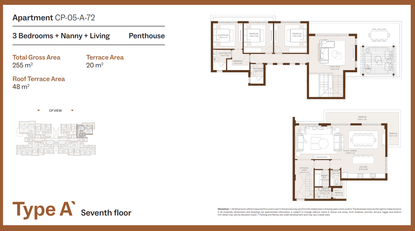 Floor plan for penthouse at Grounds