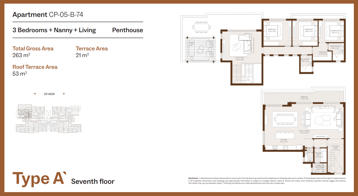 Floor plan for penthouse at Grounds